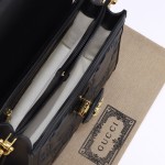 Gucci Embroidered Leather Handbag 736877 Original Leather