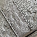 Louis Vuitton Keepall 35 Monogram Shadow Leather Travel Bag with Matte Metal Hardware