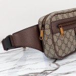 Gucci 574796 Beige Brown Leather Shoulder Bag Replica
