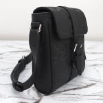 Gucci 760235 Black Embossed GG Leather Bag