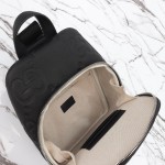 Gucci 766937 Black Embossed G Leather Shoulder Bag