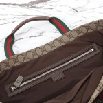 Gucci 763287 Apricot Brown Large Leather Tote Bag 39×41×16 cm