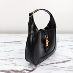 Gucci 637091 Black and White Leather Handbag