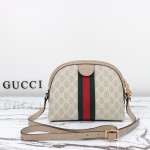 Gucci 499621 Cream Oat Leather Shoulder Bag Replica