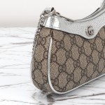 Gucci 764960 Brown Silver Leather Wallet Bag
