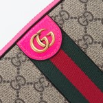 Gucci GG Leather Shoulder Bag 752591 Fluorescent Pink-Purple