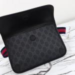 Gucci 598113 Gray Rubber Crossbody Bag Replica