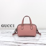 Gucci 790130 Pink and Apricot Leather Handbag