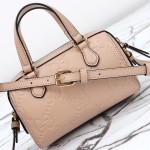 Gucci 790130 Pink and Apricot Leather Handbag