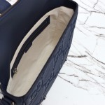 Gucci Blue Embossed GG Leather Shoulder Bag 760234
