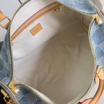 Louis Vuitton Keepall Bandoulière 50 Damier Denim 3D Travel Bag M40739 Replica