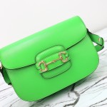 Gucci 602204 White Leather Shoulder Bag with Red and Green Accents