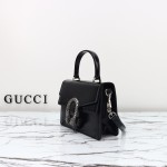 Gucci 799599 Patent Leather Shoulder Bag in Black and Off-White