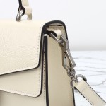 Gucci 799599 Patent Leather Shoulder Bag in Black and Off-White