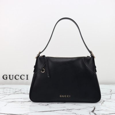 Gucci - GG Black Canvas Leather Tote Bag 815217 
