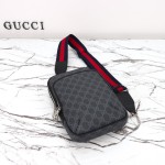 Gucci 822073 Black Rubber Leather Handbag