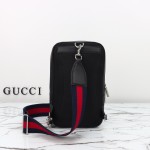 Gucci 822073 Black Rubber Leather Handbag