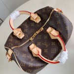 Louis Vuitton Speedy Bandoulière 25 Handbag with Monogram Canvas and Leather Handle