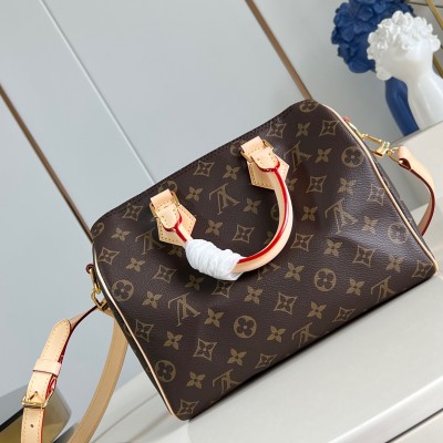Louis Vuitton - Speedy Bandoulière 25 Handbag Monogram Canvas with Leather Handle