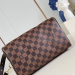 Louis Vuitton Speedy Bandoulière 25 Handbag with Damier Ebene Canvas and Leather Handle