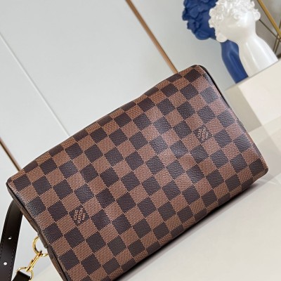 Louis Vuitton - Speedy Bandoulière 25 Handbag Damier Ebene Canvas with Leather Handle