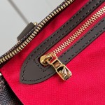 Louis Vuitton Speedy Bandoulière 25 Handbag with Damier Ebene Canvas and Leather Handle