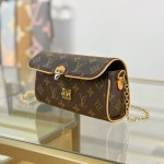 Louis Vuitton Pochette Camille M13566 monogram leather replica handbag