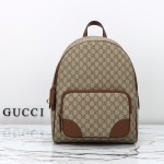 Gucci 821159 Apricot Brown Leather Backpack