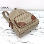 Gucci 821159 Apricot Brown Leather Backpack