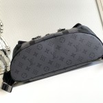 Louis Vuitton Christopher Medium Backpack in Monogram Eclipse and Monogram Eclipse Reverse with Multiple Pockets