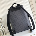 Louis Vuitton Christopher Medium Backpack in Monogram Eclipse and Monogram Eclipse Reverse with Multiple Pockets