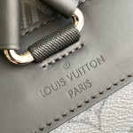 Louis Vuitton Christopher Small Backpack in Monogram Eclipse Reverse with Leather Trim and Side Pockets