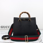 Gucci 702721 Black Leather Bag with Dust Bag