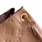 Louis Vuitton Anytime Small Monogram Empreinte Leather Handbag M14414 Black / M14658 Milkshake Pink