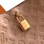 Louis Vuitton Anytime Small Monogram Empreinte Leather Handbag M14414 Black / M14658 Milkshake Pink
