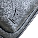 Louis Vuitton Avenue Small Shoulder Bag in Monogram Eclipse with Zippered Pocket and Adjustable Shoulder Strap