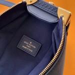 Louis Vuitton Side Trunk Medium Handbag M25160 in Navy Blue Leather