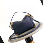 Louis Vuitton Side Trunk Medium Handbag M25160 in Navy Blue Leather