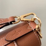 Louis Vuitton Lock and Walk Bucket Bag M24006/M24165 white black brown calfskin leather LV turn-lock gold chain