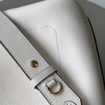 Louis Vuitton Lock and Walk Bucket Bag M24006/M24165 white black brown calfskin leather LV turn-lock gold chain