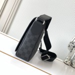 Louis Vuitton District Small Messenger Bag in Taïga Leather with Magnetic Flap and Adjustable Strap