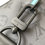 Louis Vuitton Avenue Small Shoulder Bag in Monogram Eclipse Canvas with Zipper Pocket