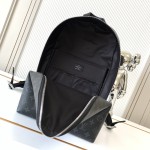 Louis Vuitton Discovery Slim Backpack in Monogram Eclipse Coated Canvas with Front Zipper Pocket