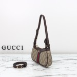 Gucci Mini Shoulder Bag Replica 838465 Apricot Brown and Brown-Red