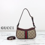 Gucci Mini Shoulder Bag Replica 838465 Apricot Brown and Brown-Red