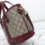 Gucci 836848 / 836849 Coffee Red Leather Handbag