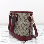 Gucci 836848 / 836849 Coffee Red Leather Handbag
