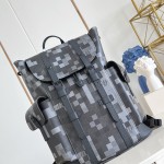 Louis Vuitton Christopher Medium Backpack Damoflage Black Canvas M14952 Replica