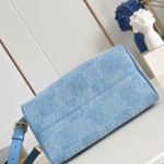Louis Vuitton Speedy 30 Bandoulière Damier Denim 3D Canvas Handbag N00203 Replica