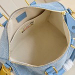 Louis Vuitton Speedy 30 Bandoulière Damier Denim 3D Canvas Handbag N00203 Replica